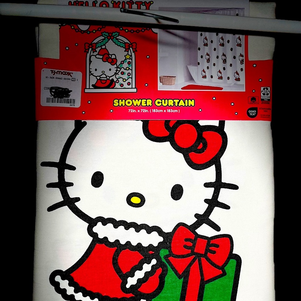 Hello Kitty Christmas Holiday Shower Curtain